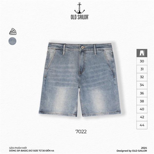  Quần Short Denim Old Sailor - 7022 - Big size upto 44 