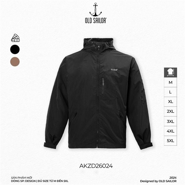  Áo Khoác Nam Vải Dù Old Sailor - AKZD26024 - Big size upto 5XL 