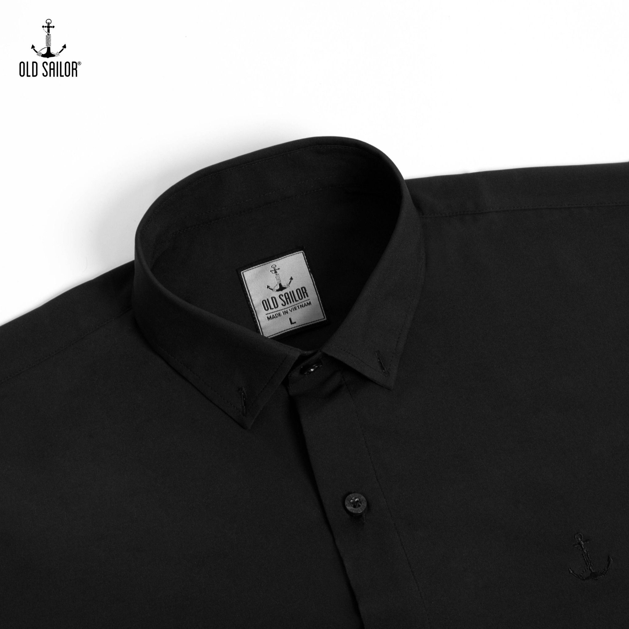  Áo sơ mi vải nano Old Sailor - Black - SMDE88559 - đen - Big Size Upto 5XL 