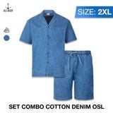 Set Combo Cuban Cotton Denim Old Sailor ( SMLD88653 + SHLD88654 ) - Size 2XL 