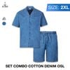 Set Combo Cuban Cotton Denim Old Sailor ( SMLD88653 + SHLD88654 ) - Size 2XL