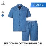  Set Combo Cuban Cotton Denim Old Sailor ( SMLD88653 + SHLD88654 ) - Size L 