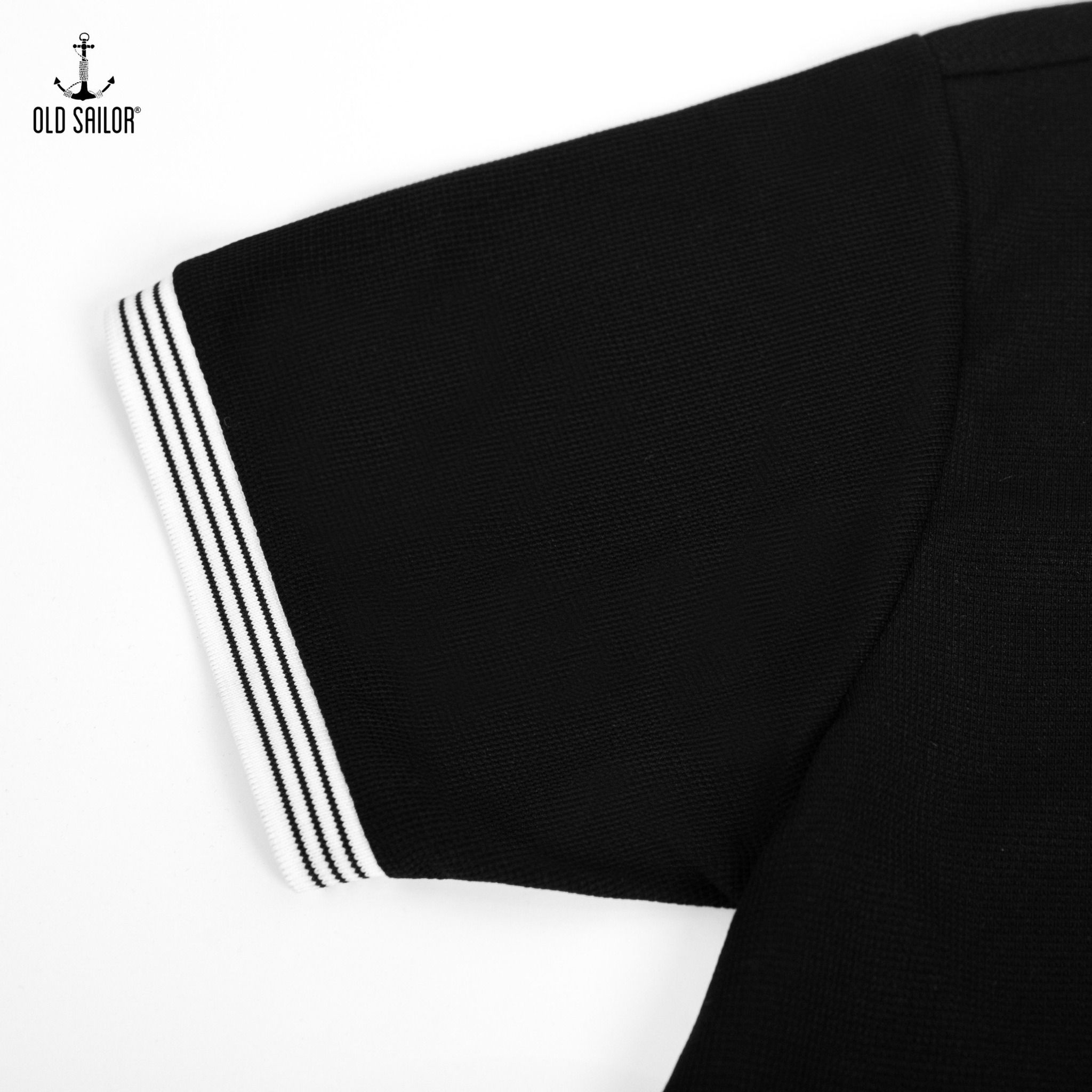  Áo polo phối cổ Old Sailor - Black - PLDE88563 - đen - Big size upto 5XL 