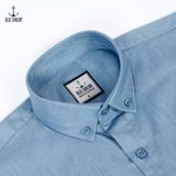  Sơ mi nam vải bamboo Old Sailor - O.S.L PREMIUM BAMBOO LONG SHIRT - BLUE - SMXA88544 - xanh - Big size upto 5XL 