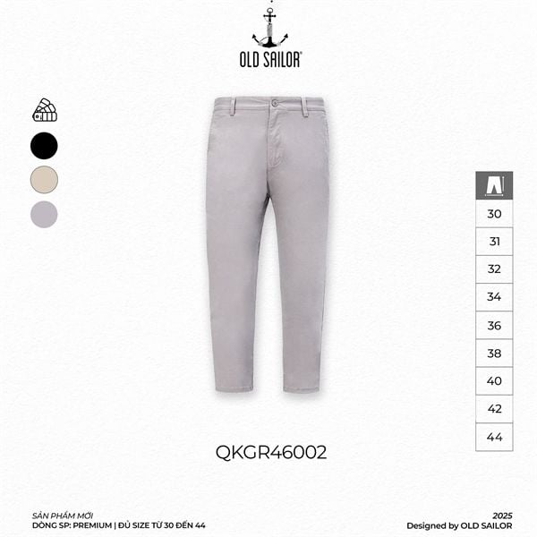  Quần Kaki Nam Eastic Premium Old Sailor - 46002 - Big Size Upto 44 