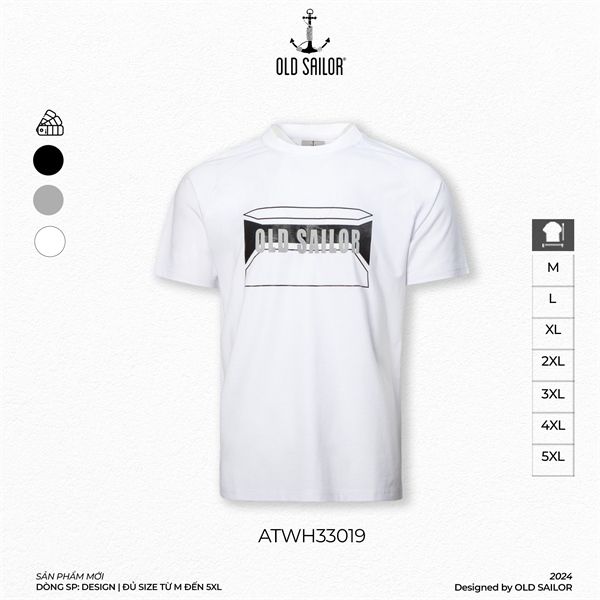  Áo Thun Nam Raglan Vải Aero Cool Old Sailor - ATWH 33019 - Big Size Upto 5XL - 2024 