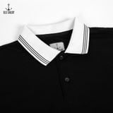  Áo polo phối cổ Old Sailor - Black - PLDE88563 - đen - Big size upto 5XL 