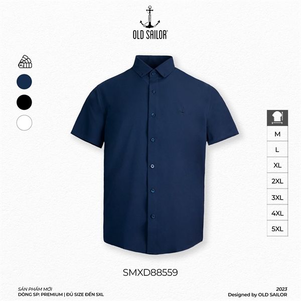  Áo Sơ Mi Nam Vải Nano Old Sailor - SMXD88559 - Big Size Upto 5XL 