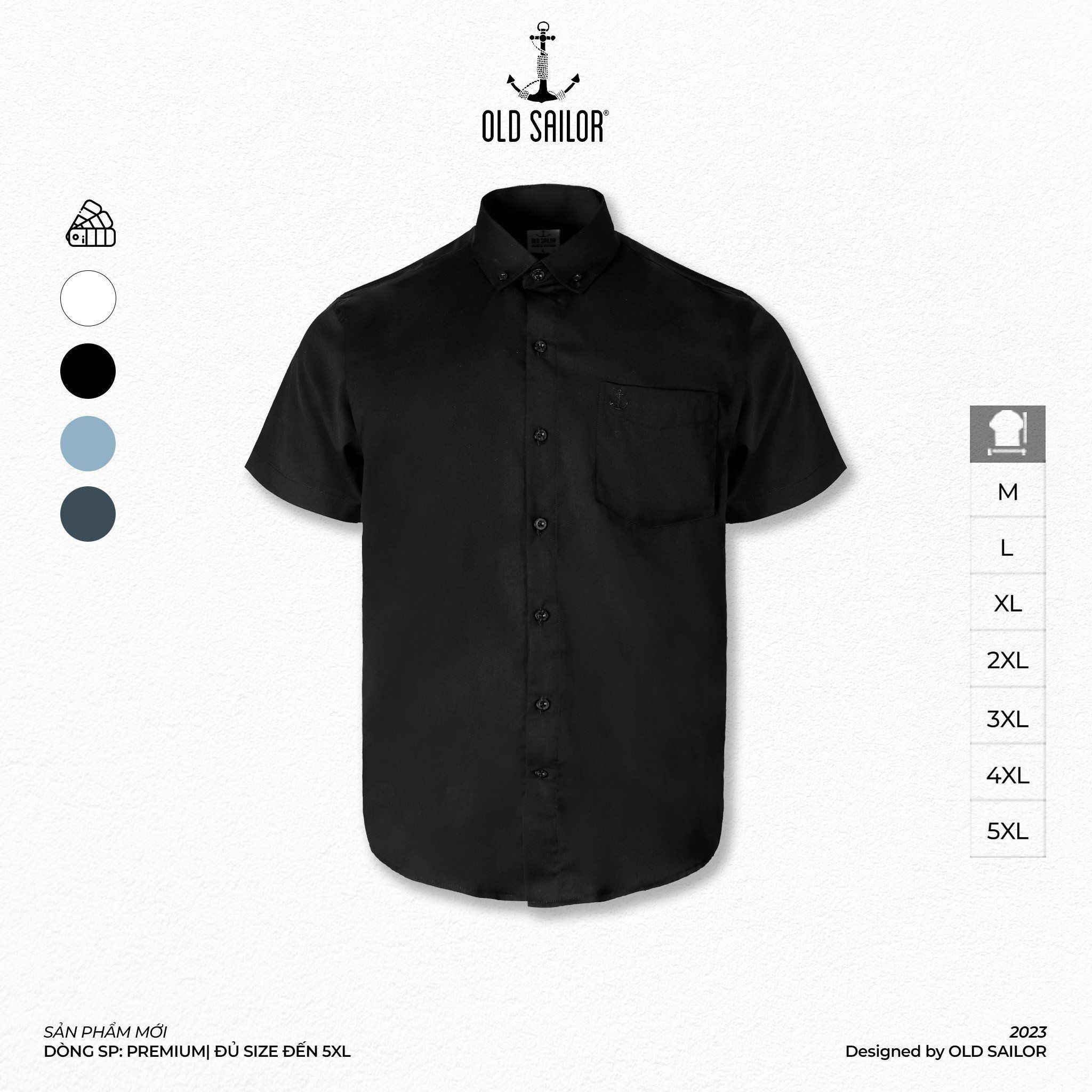  Áo Sơ Mi Nam Vải Bamboo Old Sailor - SMDE88545 - Big size upto 5XL 