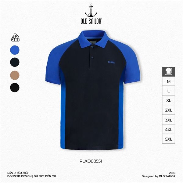  Áo Polo Nam Phối Màu Old Sailor - PLXD88551 - Big size upto 5XL 