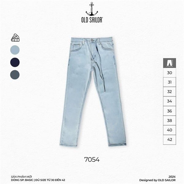  Quần Jean Nam Form Slimfit Old Sailor - 7054X - Big size upto 44 