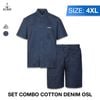 Set Combo Cotton Denim Old Sailor (SHDD88652 + SMDD88651) - Size 4XL