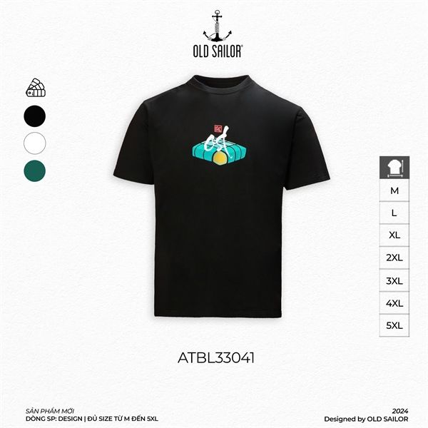  Áo thun, áo phông nam Sum vầy Old Sailor - Cotton mềm mịn, thông thoáng- Big Size Upto 5XL - 33041 