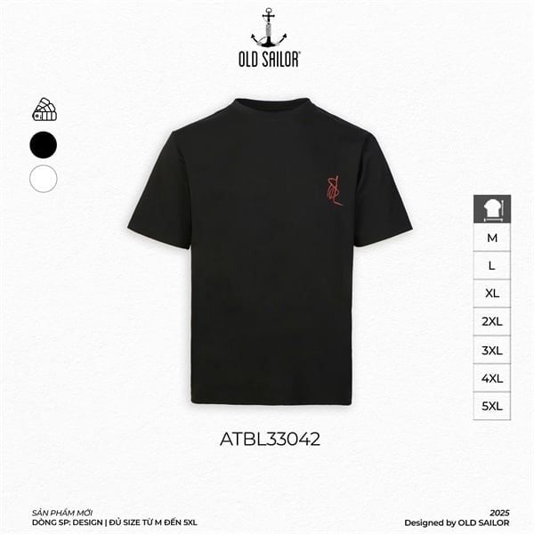  Áo Thun Nam Blossom Old Sailor - ATBL33042 - Big Size Upto 5XL - 33042 
