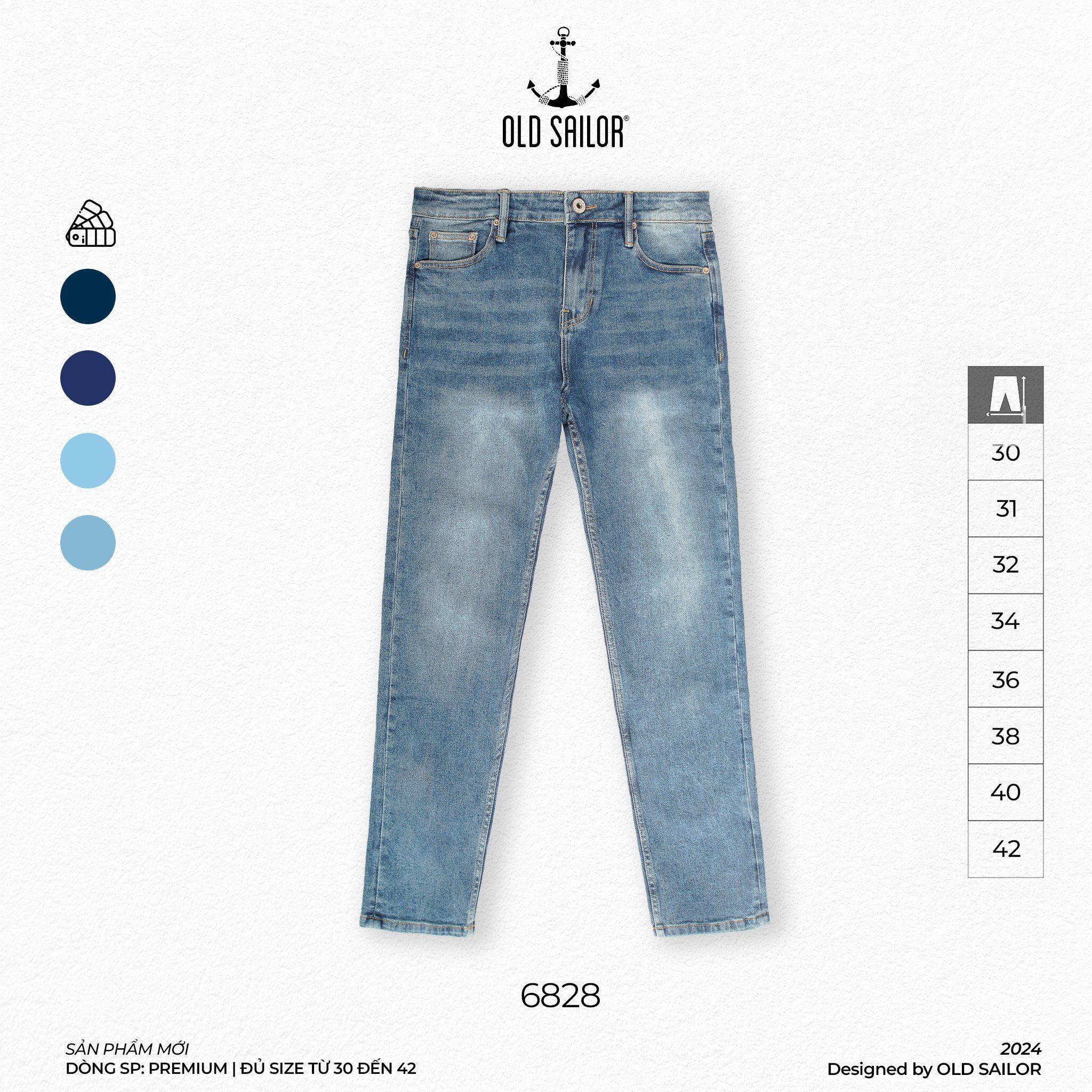 Quần jeans nam form slimfit premium Old Sailor - 6828 - Big size upto 42 