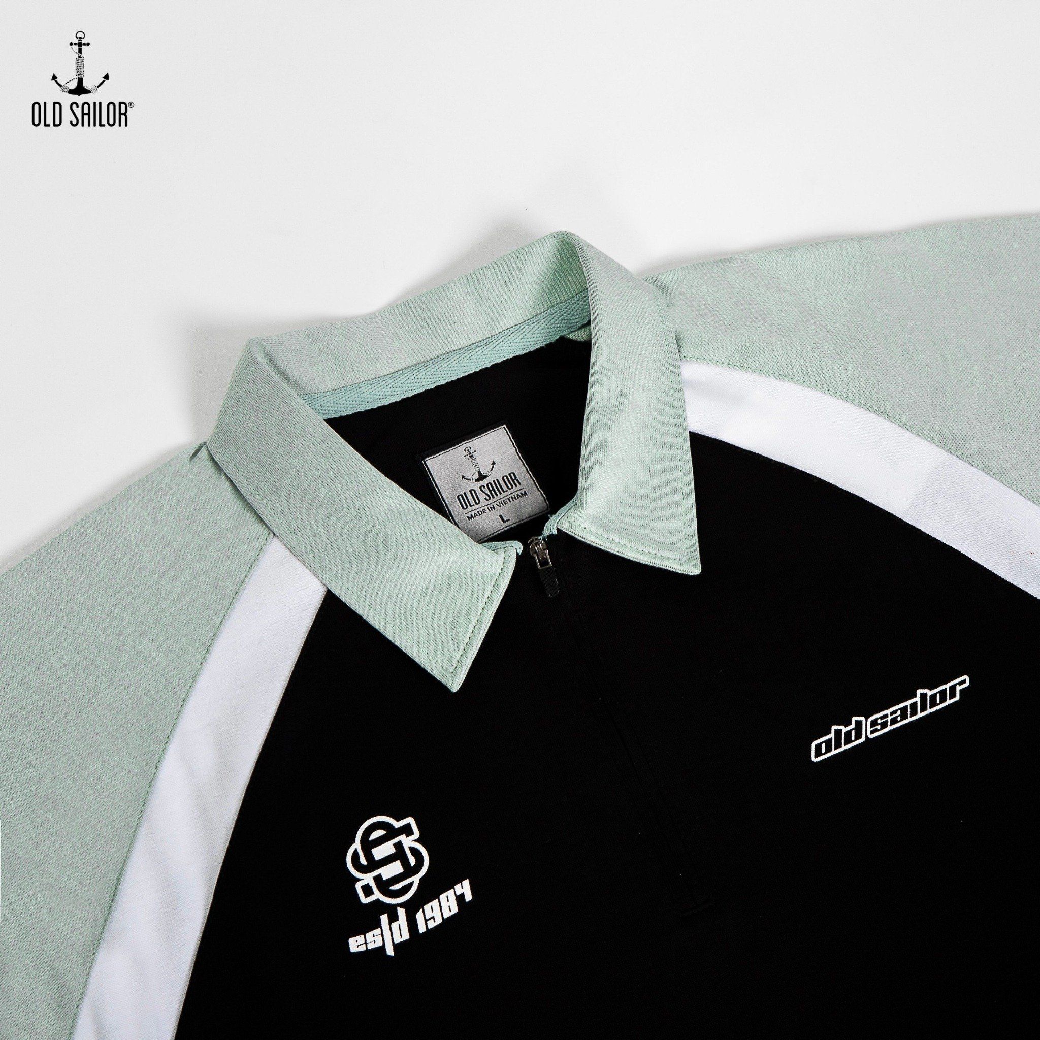  Áo polo block core Old Sailor - PLDE88575 - đen - Big size upto 5XL 