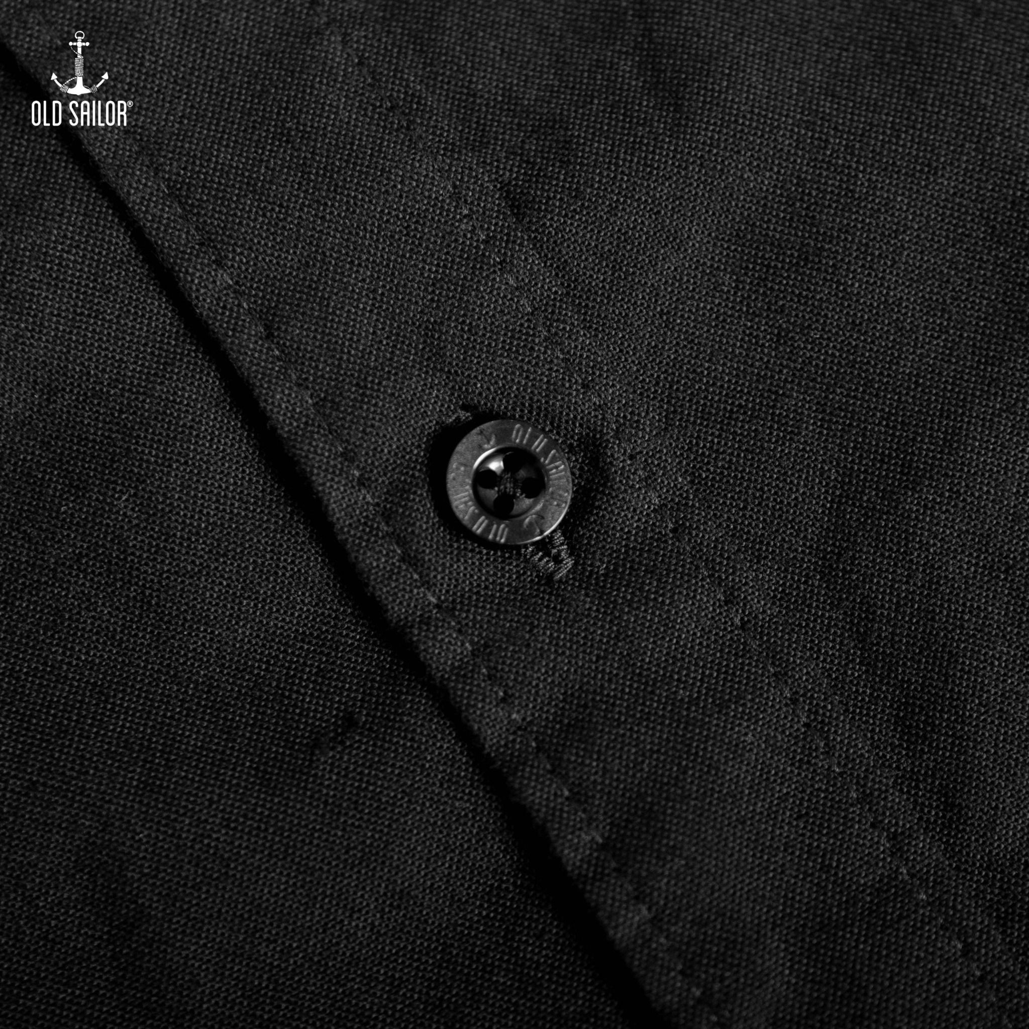  Áo sơ mi oxford nam tay dài Old Sailor - OSL LONG SLEEVE OXFORD SHIRT - BLACK - SMDE88555 - Big size upto 5XL - 2023 