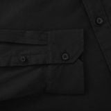  Áo sơ mi cổ trụ nam tay dài Old Sailor - OSL LONG SLEEVE OXFORD SHIRT - BLACK - SMDE88520 - đen - Big size upto 5XL 