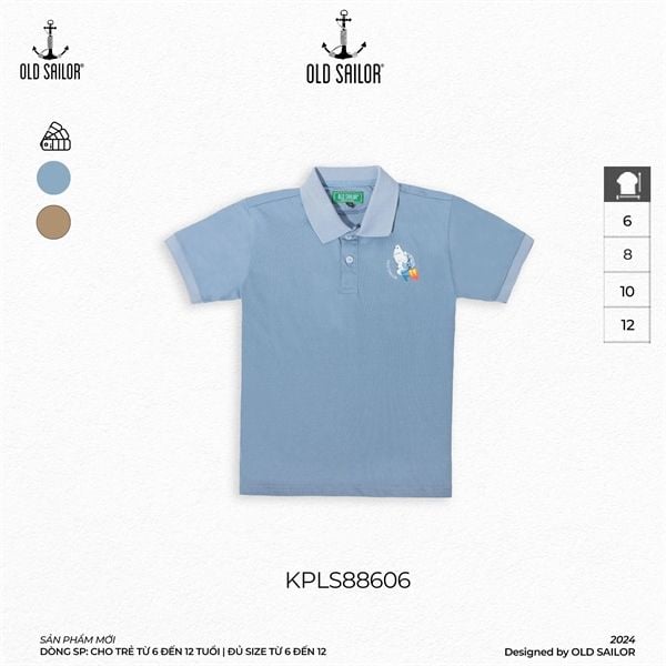  Áo Polo Trẻ Em Shark Old Sailor - KPLS 88606 