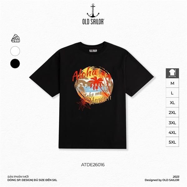  Áo thun Aloha Old Sailor - ATDE26016 - Big size upto 5XL - 2023 