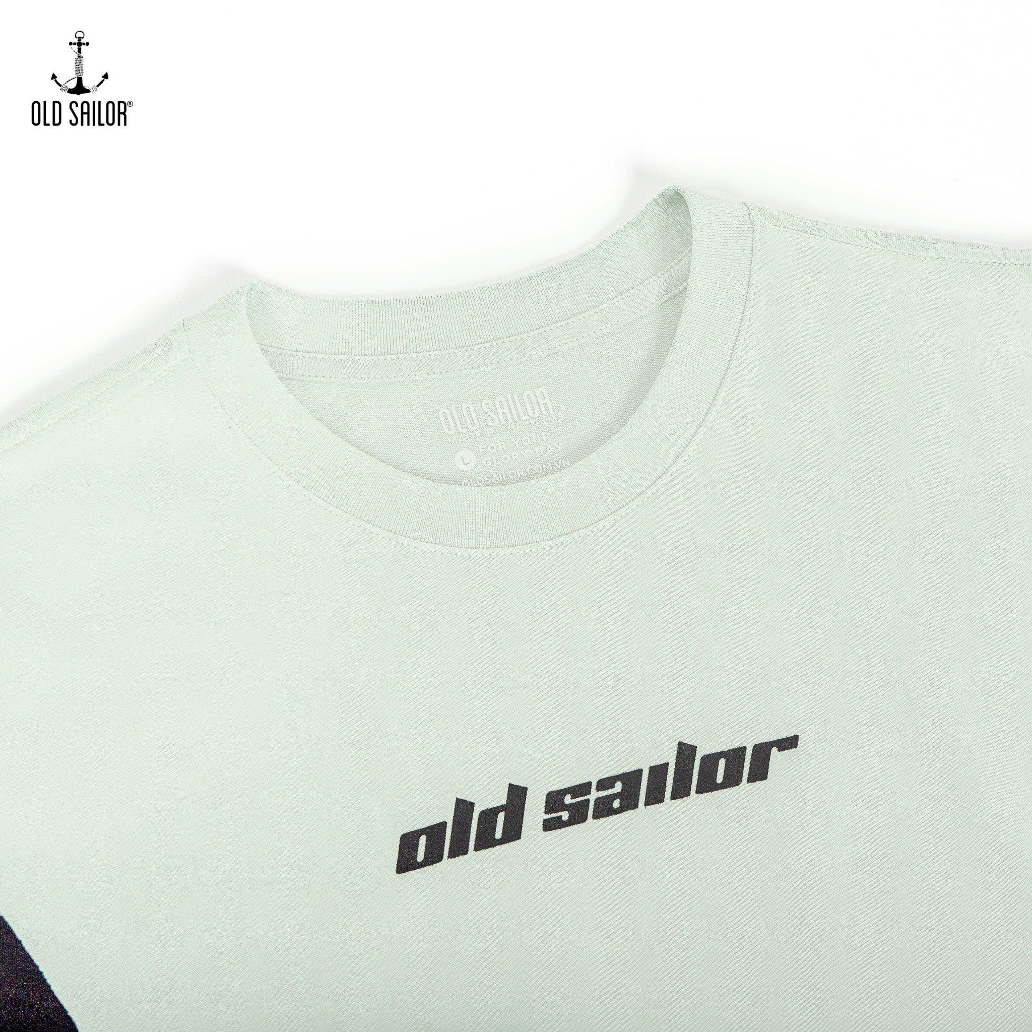  Áo thun block core Old Sailor - ATXA88576 - xanh - Big size upto 5XL 