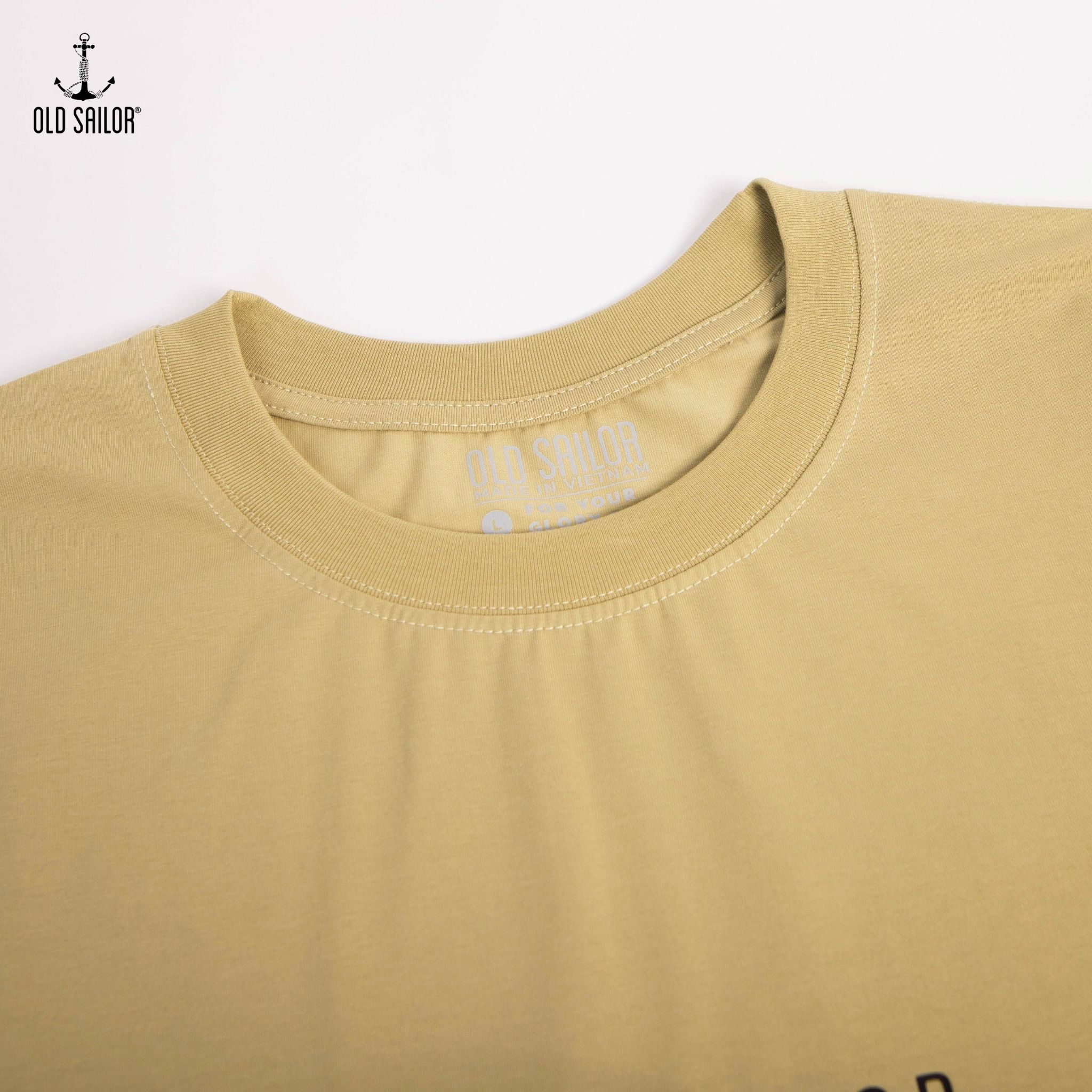 Áo thun họa tiết Palm Old Sailor - Beige - ATBE26020 - be - Big Size Upto 5XL 