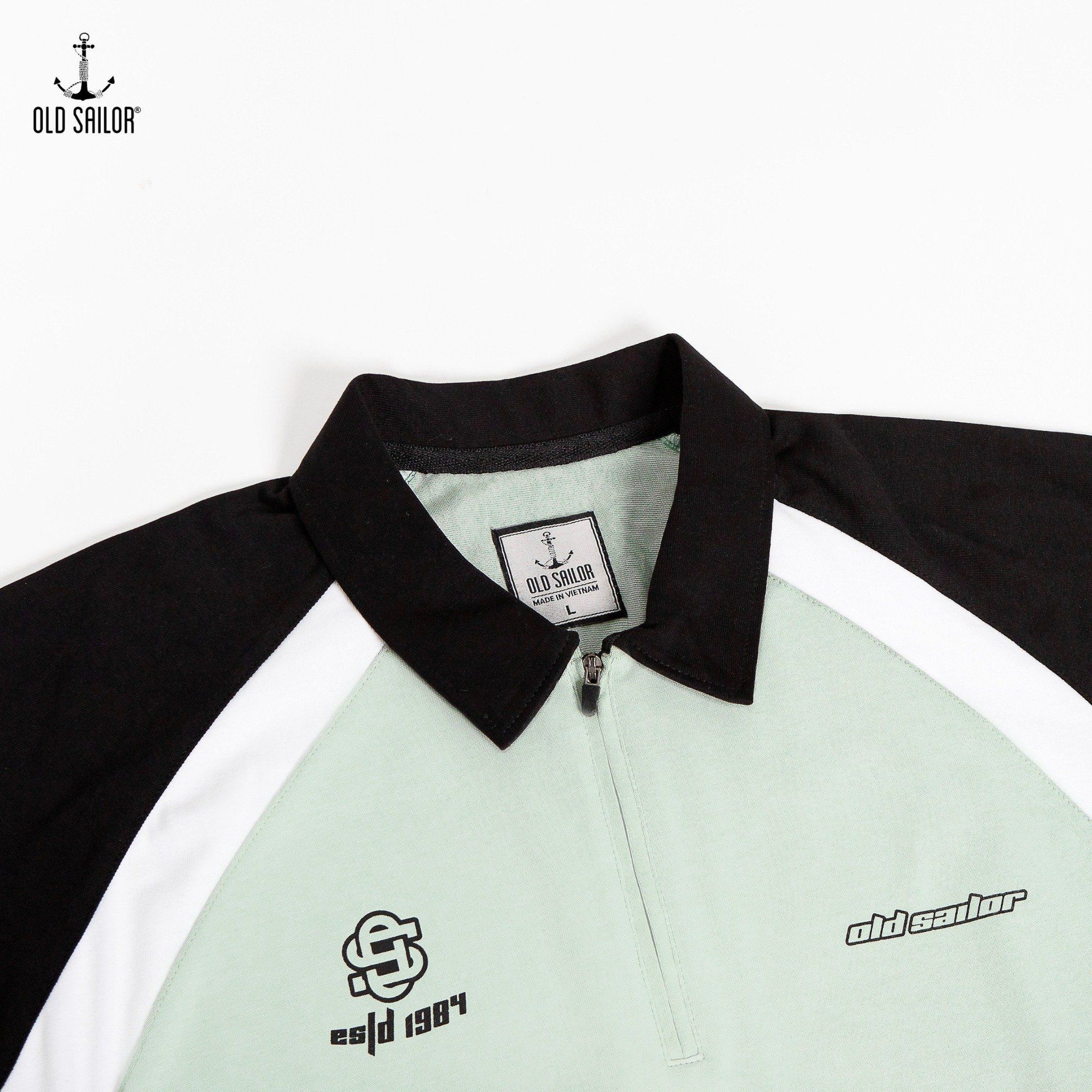  Áo polo block core Old Sailor - PLXA88575 - xanh - Big size upto 5XL 