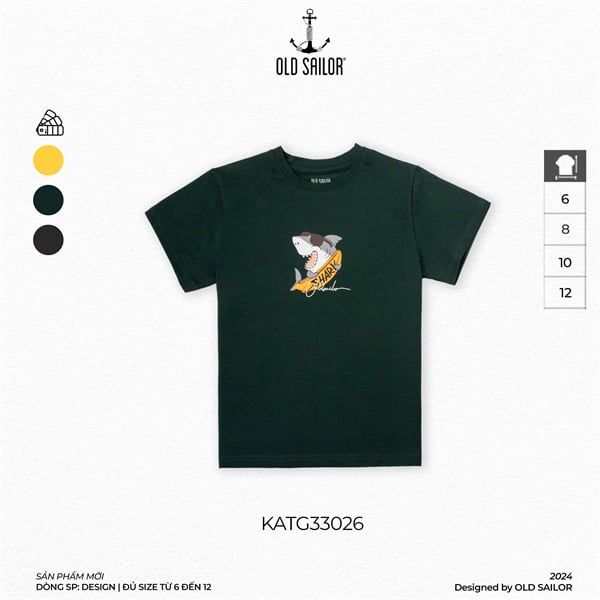  Áo Thun Trẻ Em Surf Shark Old Sailor - KATG 33026 