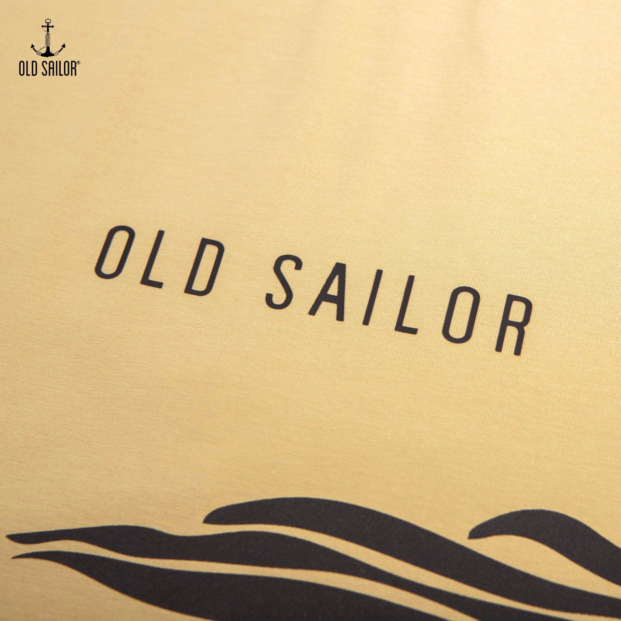  Áo thun họa tiết Palm Old Sailor - Beige - ATBE26020 - be - Big Size Upto 5XL 