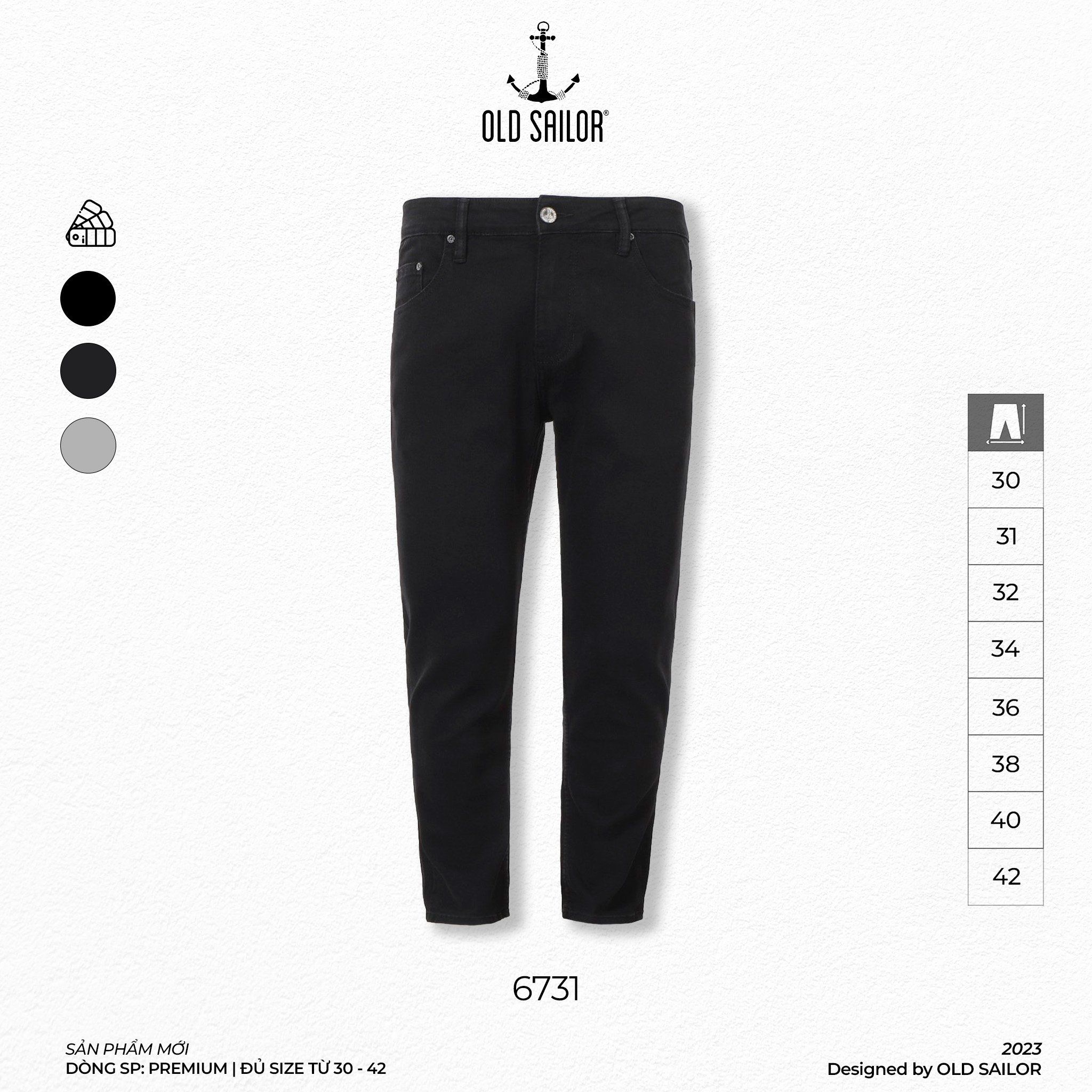  Quần jeans nam form slimfit Old Sailor - 6731 - Big size upto 42 
