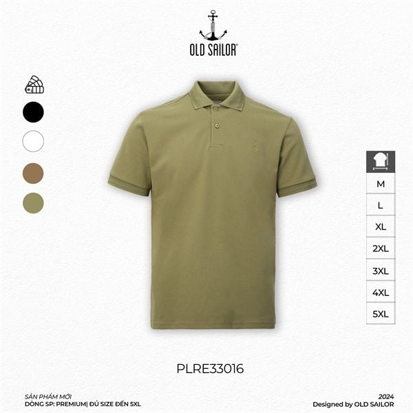  Áo Polo Organic Premium Old Sailor - PLRE33016 - Big size upto 5XL 