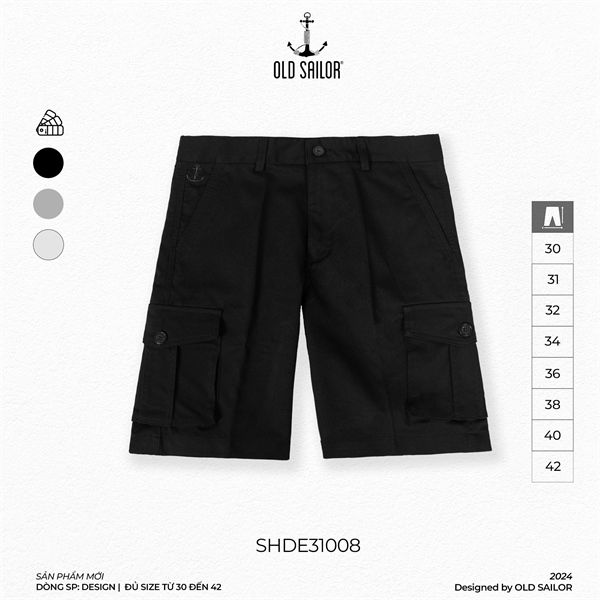  Quần lửng kaki túi hộp Old Sailor - SHDE31008 - Big size upto 40 