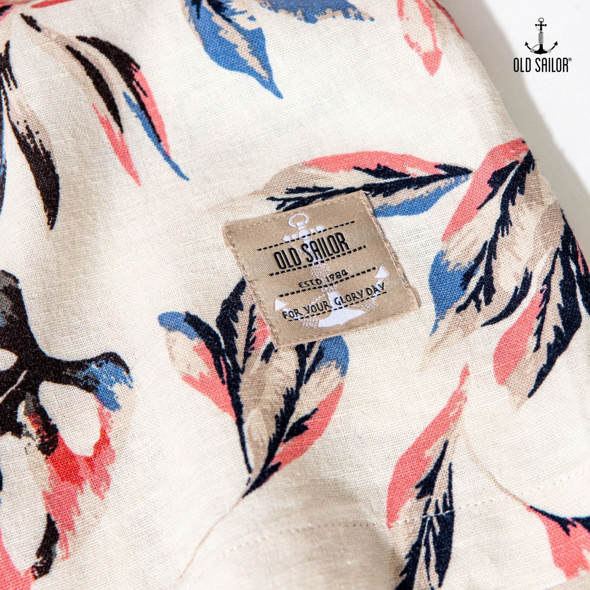  Áo sơ mi linen họa tiết Old Sailor - SMAB88581 - Big size upto 5XL 