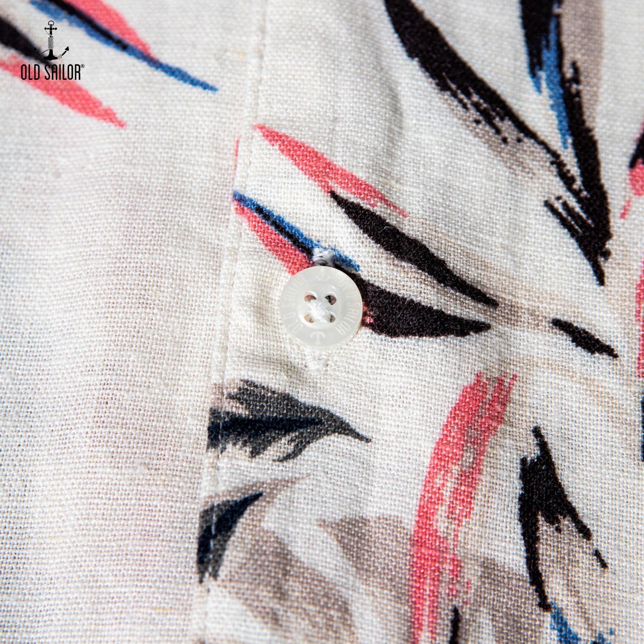 Áo sơ mi linen họa tiết Old Sailor - SMAB88581 - Big size upto 5XL 