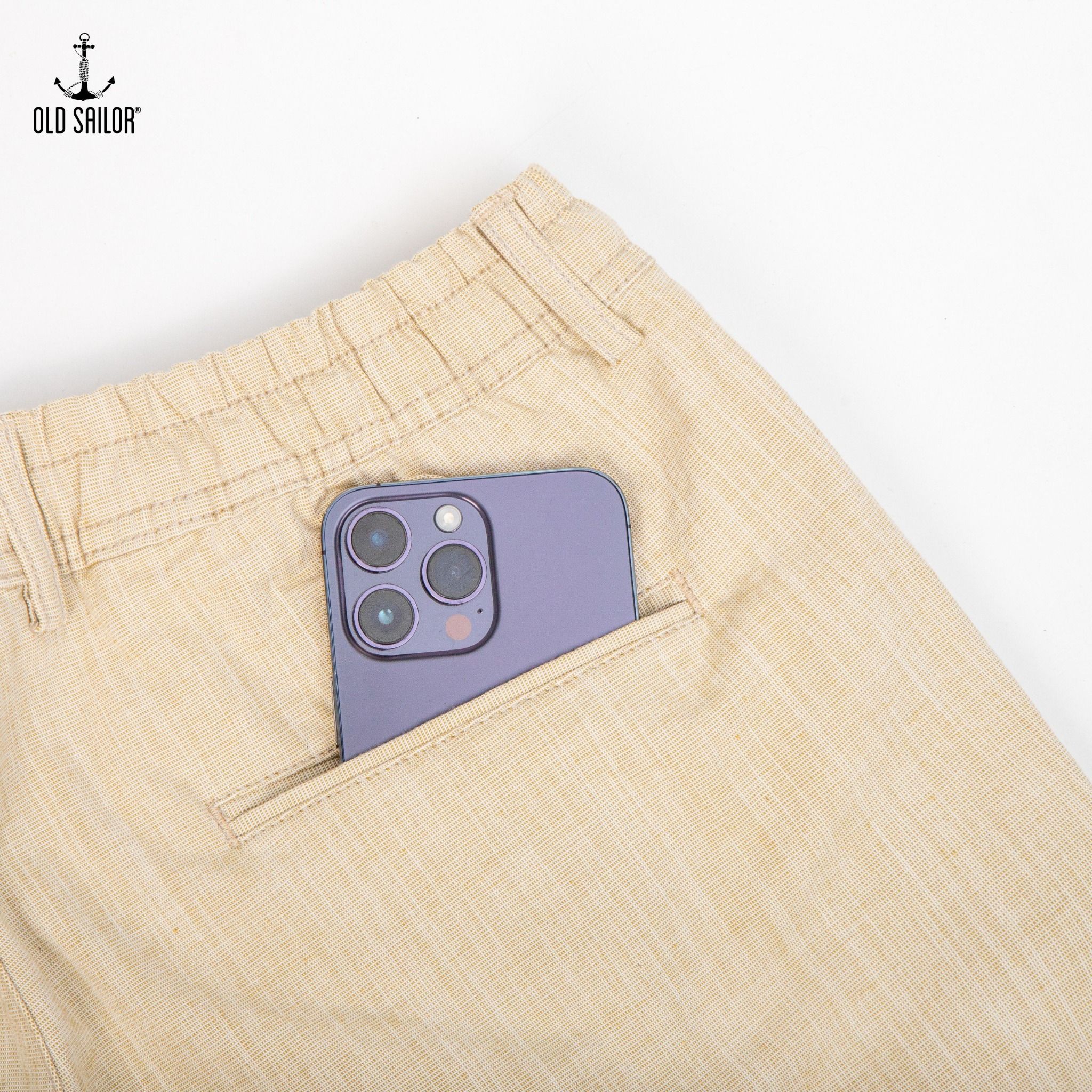  Quần lửng linen nam Old Sailor - SHBE31009 - Big Size upto 6XL 