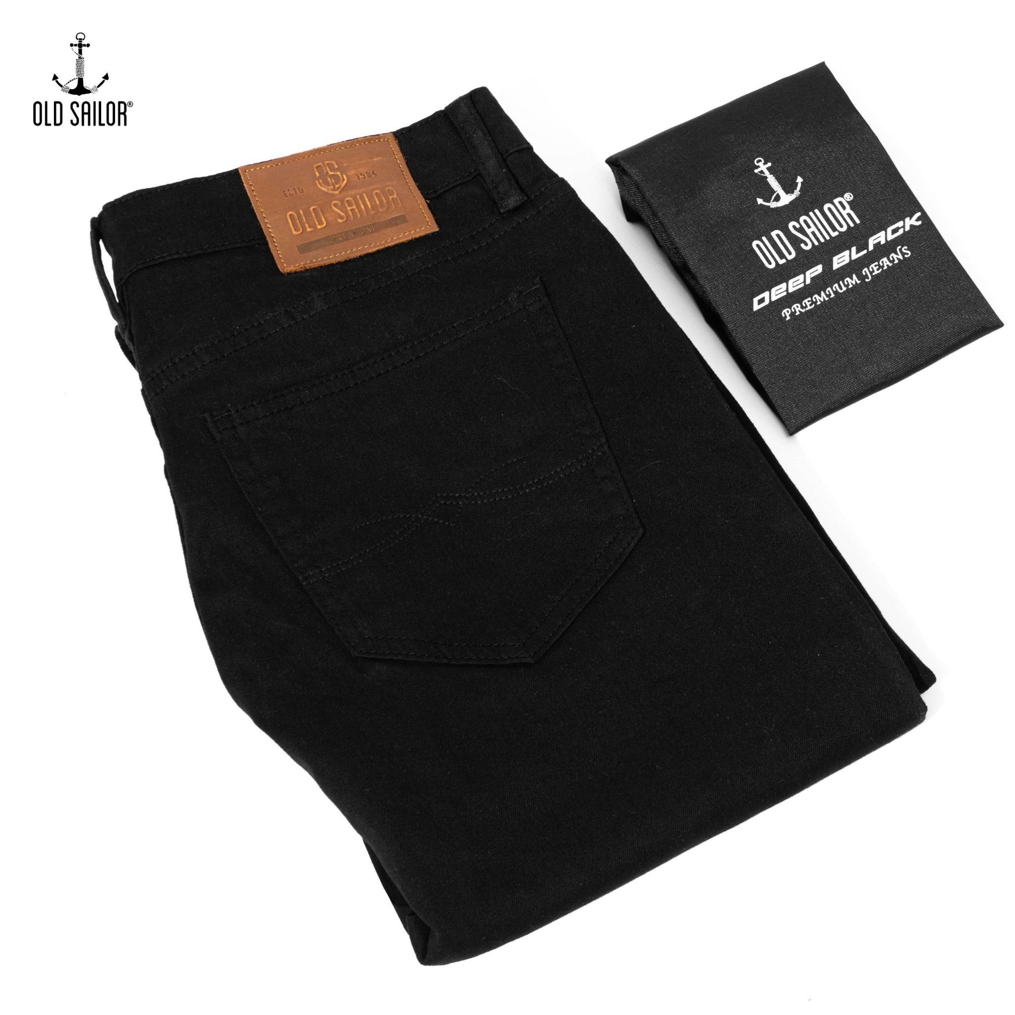  Quần Jean Nam Deep Black Form Carrot 95cm Old Sailor - 6936 - Big size upto 44 