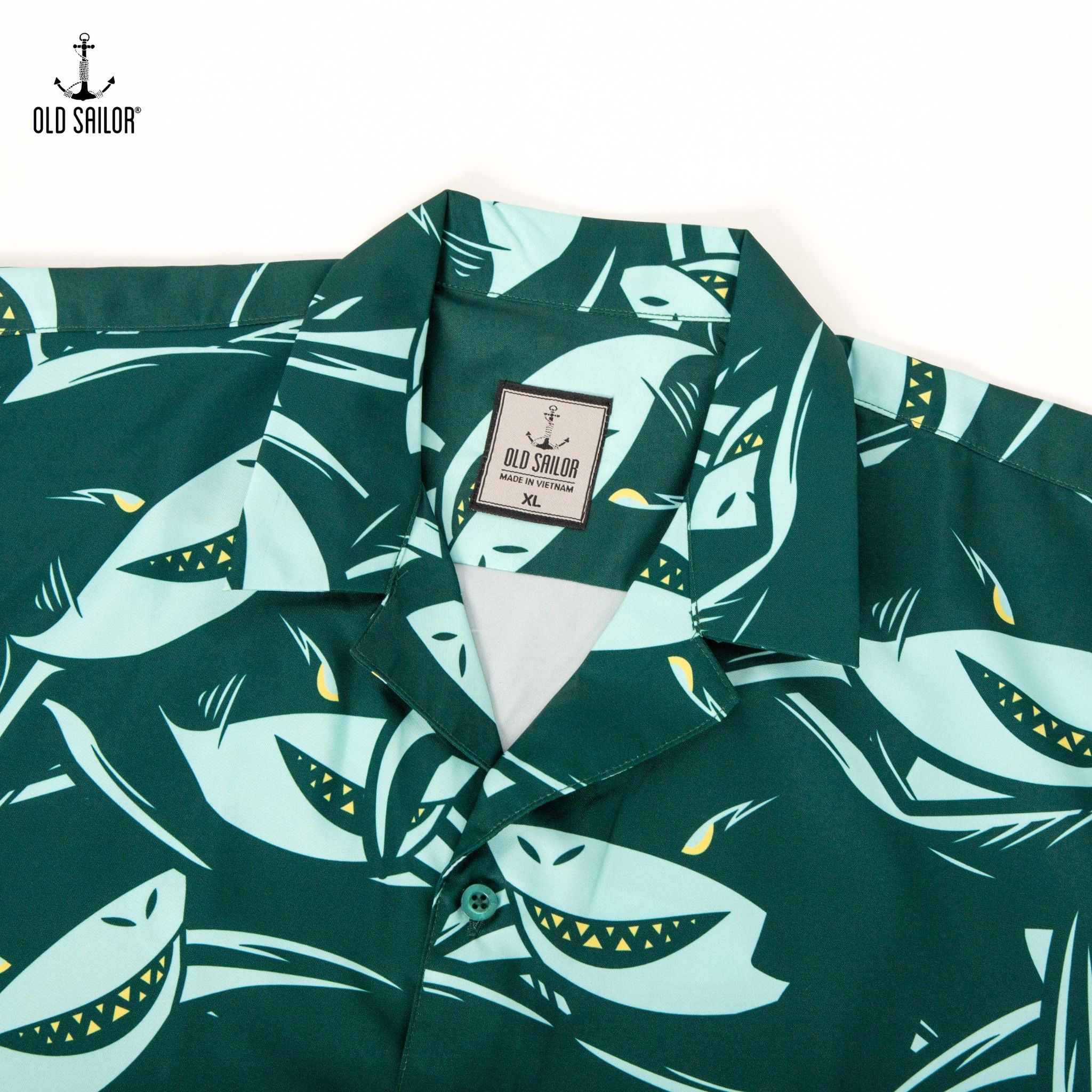  Áo Sơ Mi Hoạ Tiết Cá Mập Old Sailor - SMCM88591 - Big Size upto 5XL 
