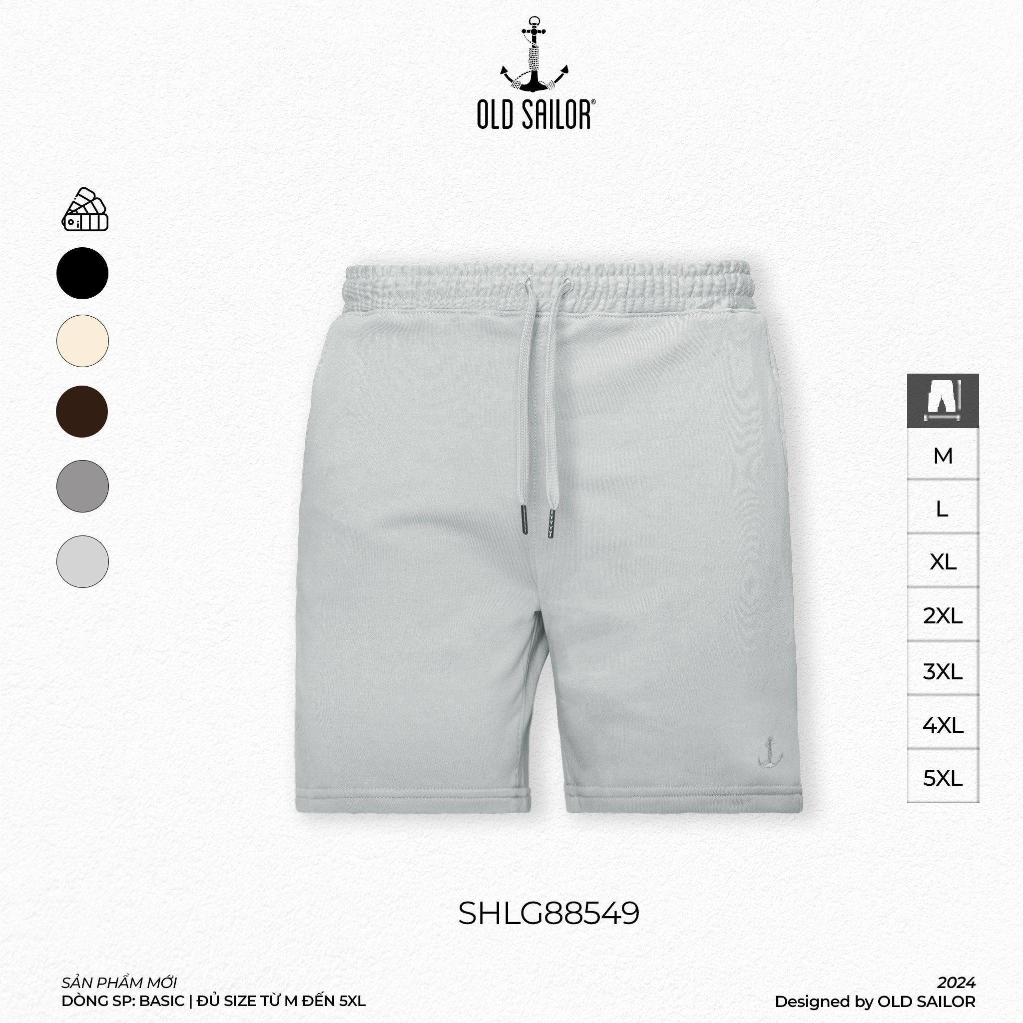  Quần Short Thun Nam Old Sailor - SHLG88549 - Big Size upto 5XL 