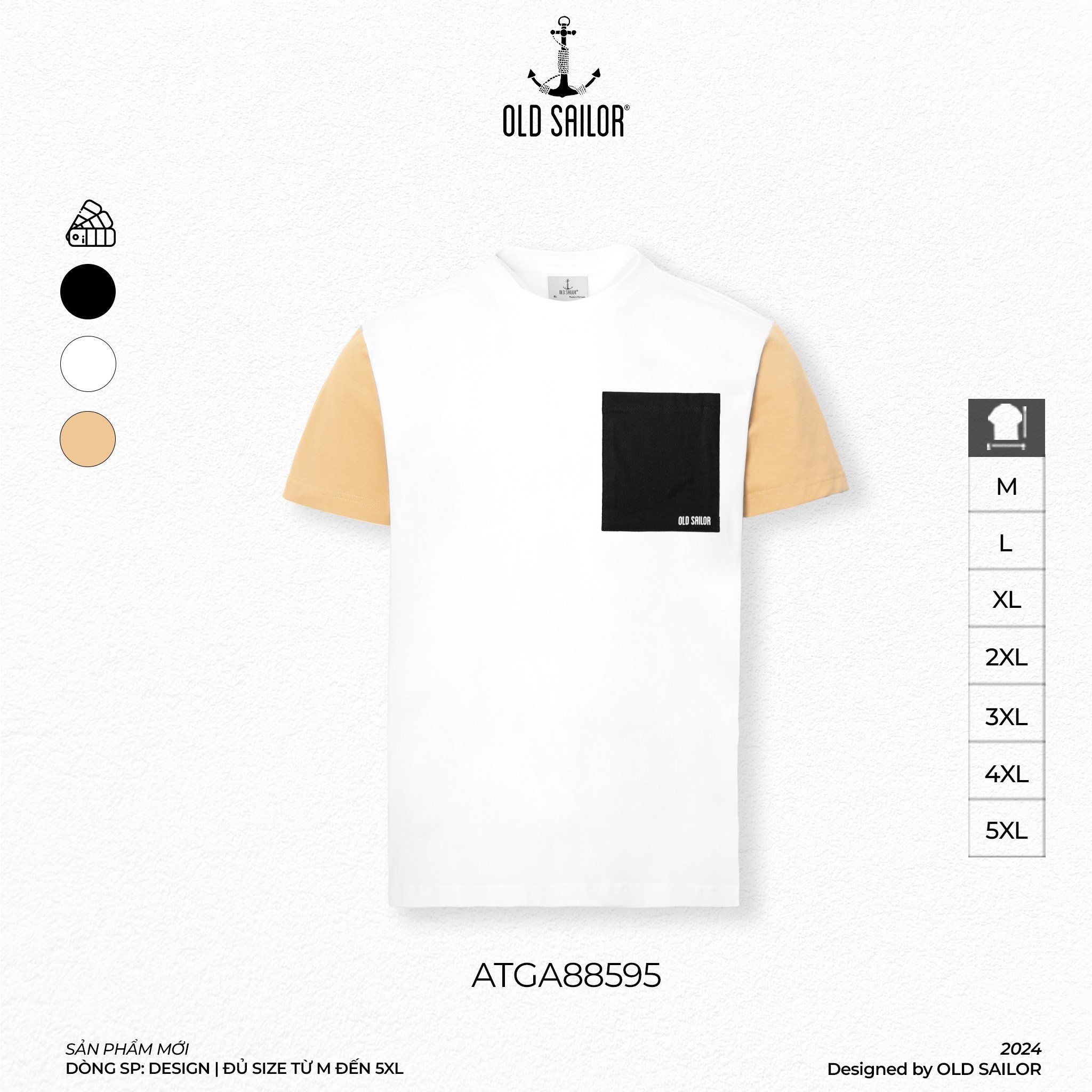  Áo Thun Nam Color Mix Old Sailor - ATGA88595 - Big Size upto 5XL 