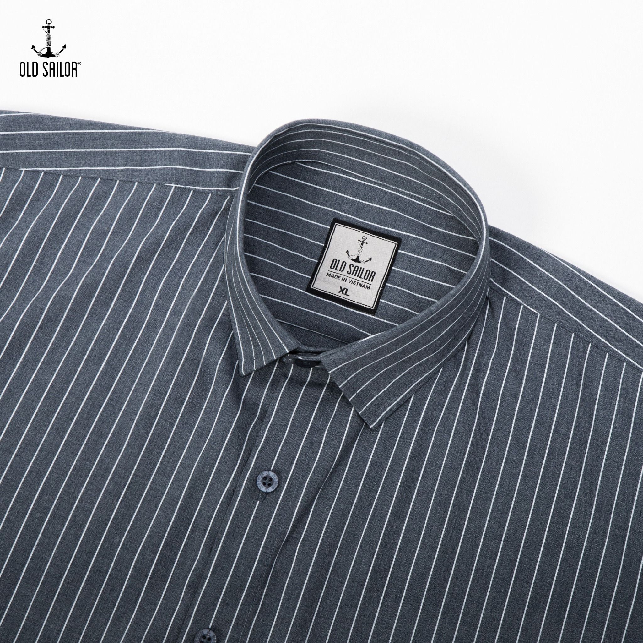  Áo Sơ Mi Nam Kẻ Sọc Vải Sợi Tre Old Sailor - SMXD88598 - Big Size Upto 5XL 