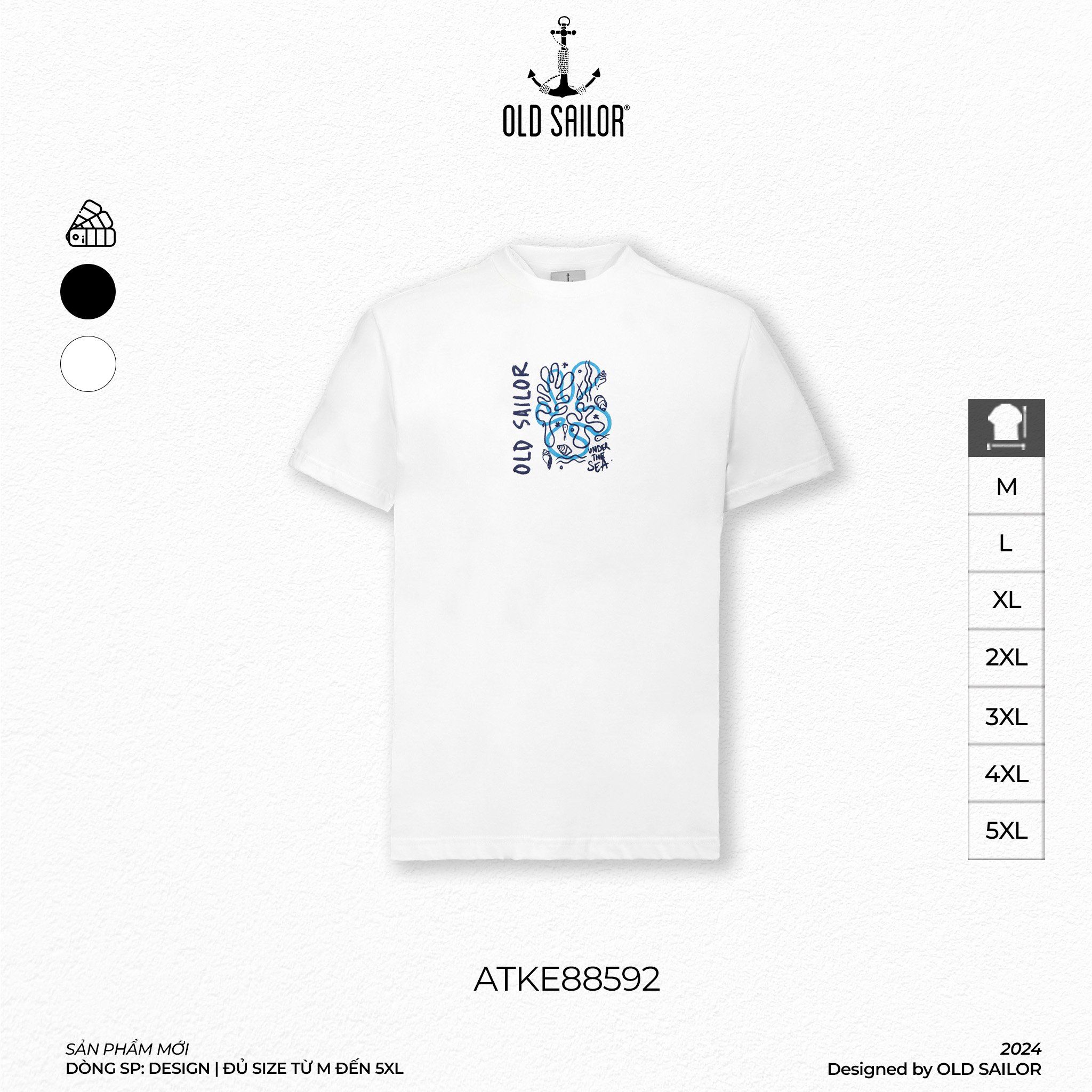  Áo Thun Nam Under The Sea Old Sailor - ATKE88592 - Big Size Upto 5XL 