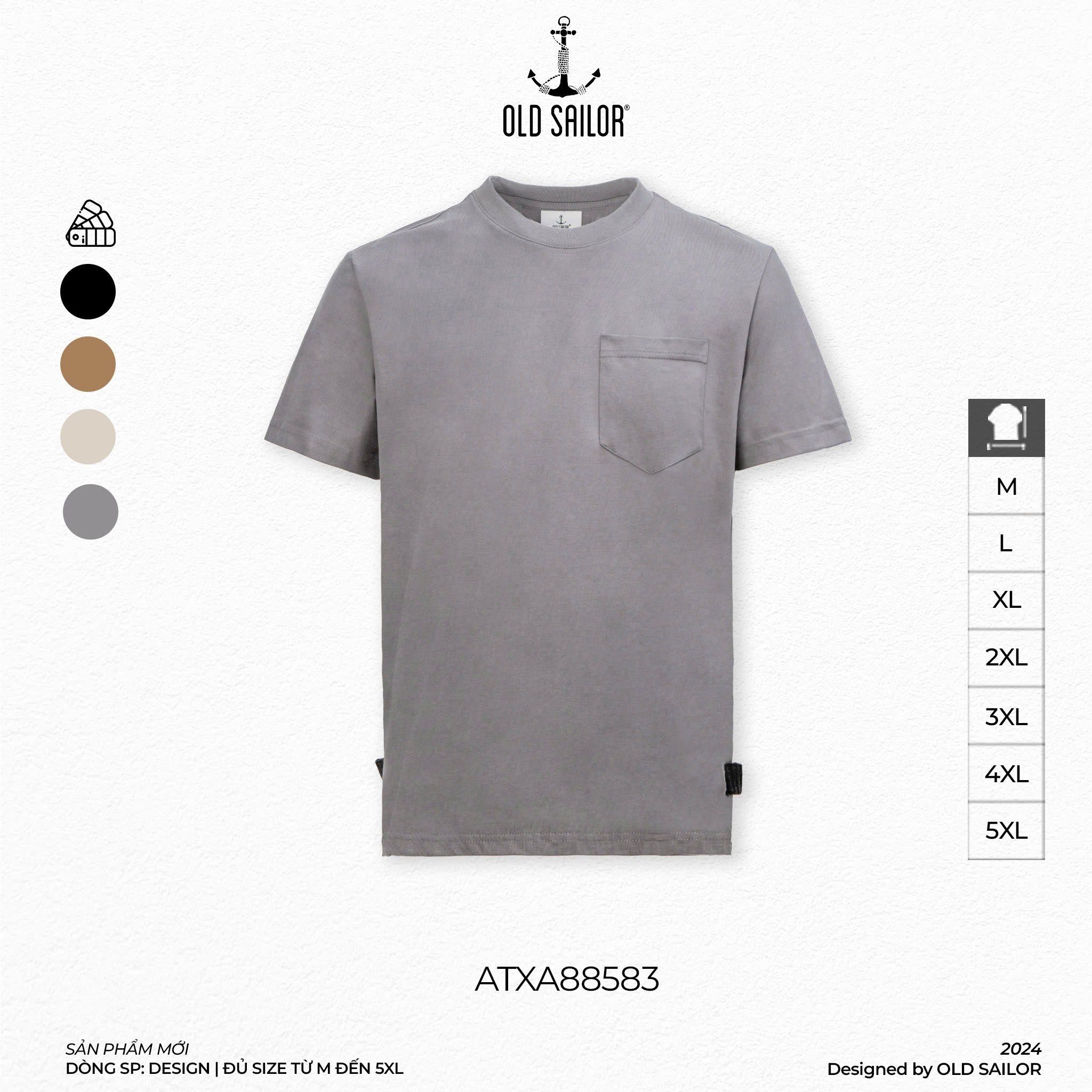  Áo Thun Nam Metal Zip Old Sailor - ATXA88583 - Big Size Upto 5XL - 2024 