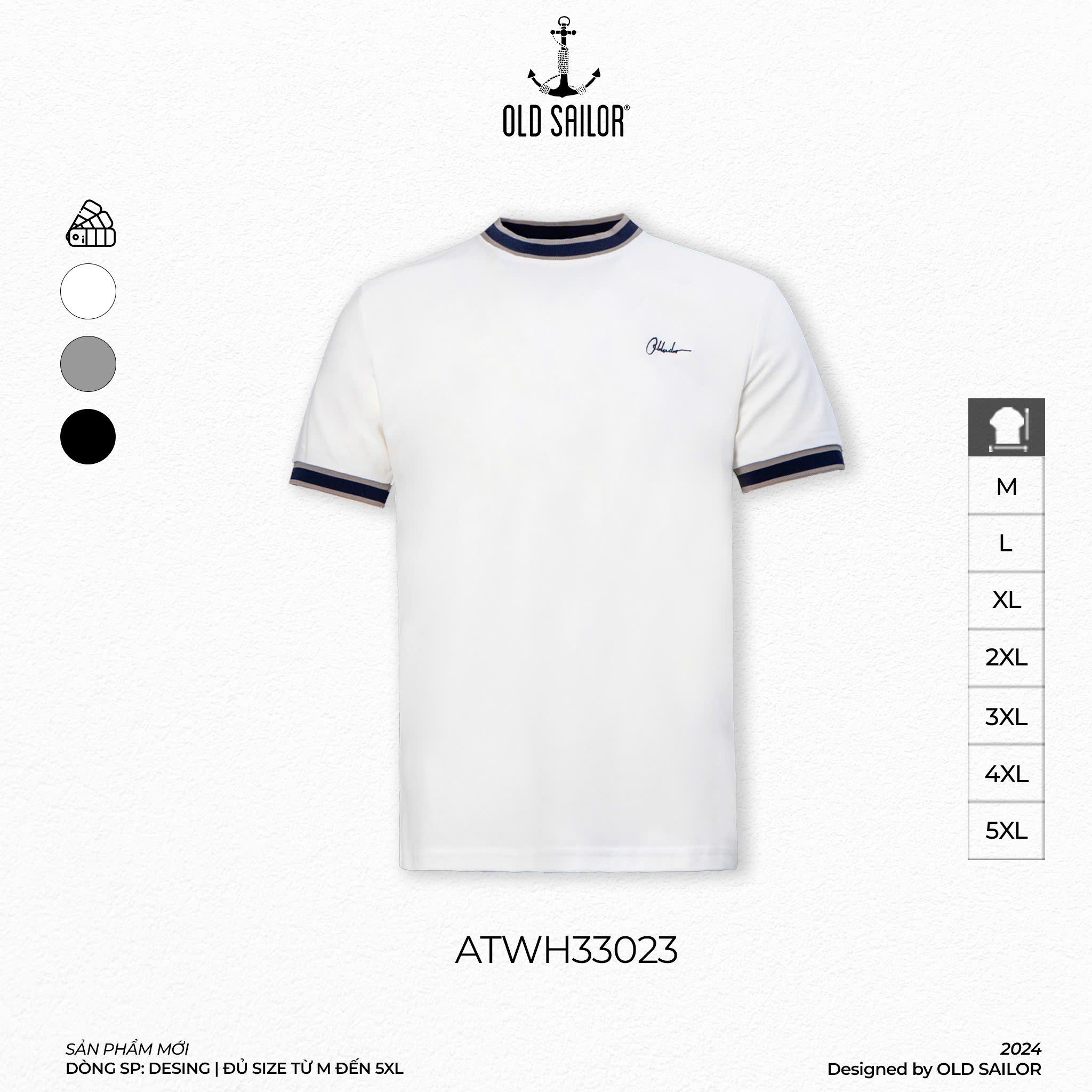  Áo Thun Signature Old Sailor - ATWH33023 - Big Size Upto 5XL 
