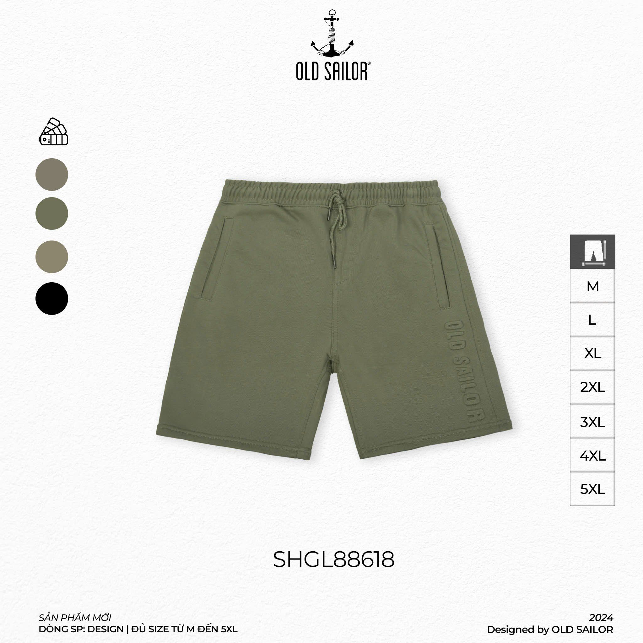  Quần Short Nam Nỉ Chân Cua Old Sailor - SHGL88618 - Big Size upto 5XL 