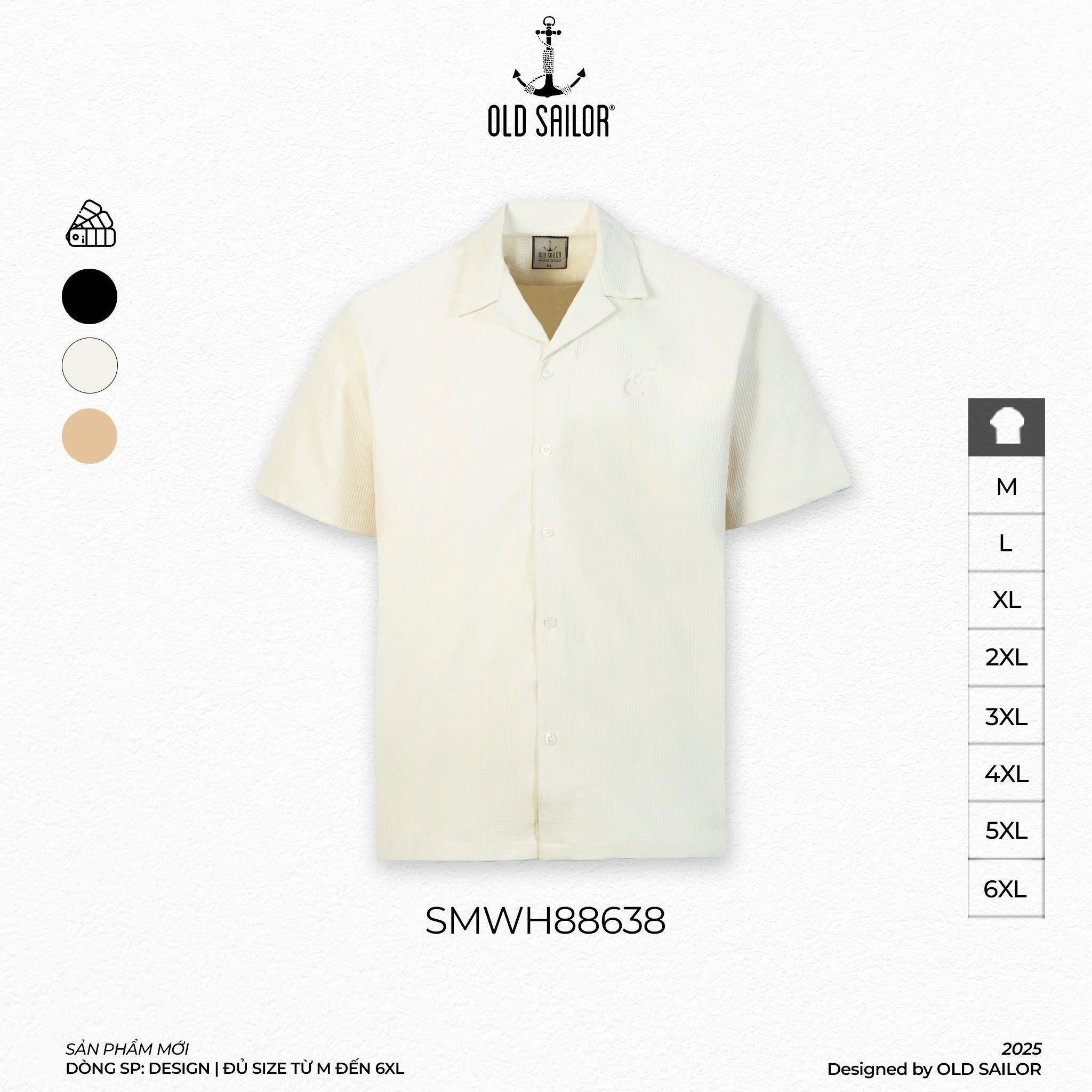  Áo Sơ Mi Nam Cuban Old Sailor - SMWH88638 - Big Size Upto 6XL 