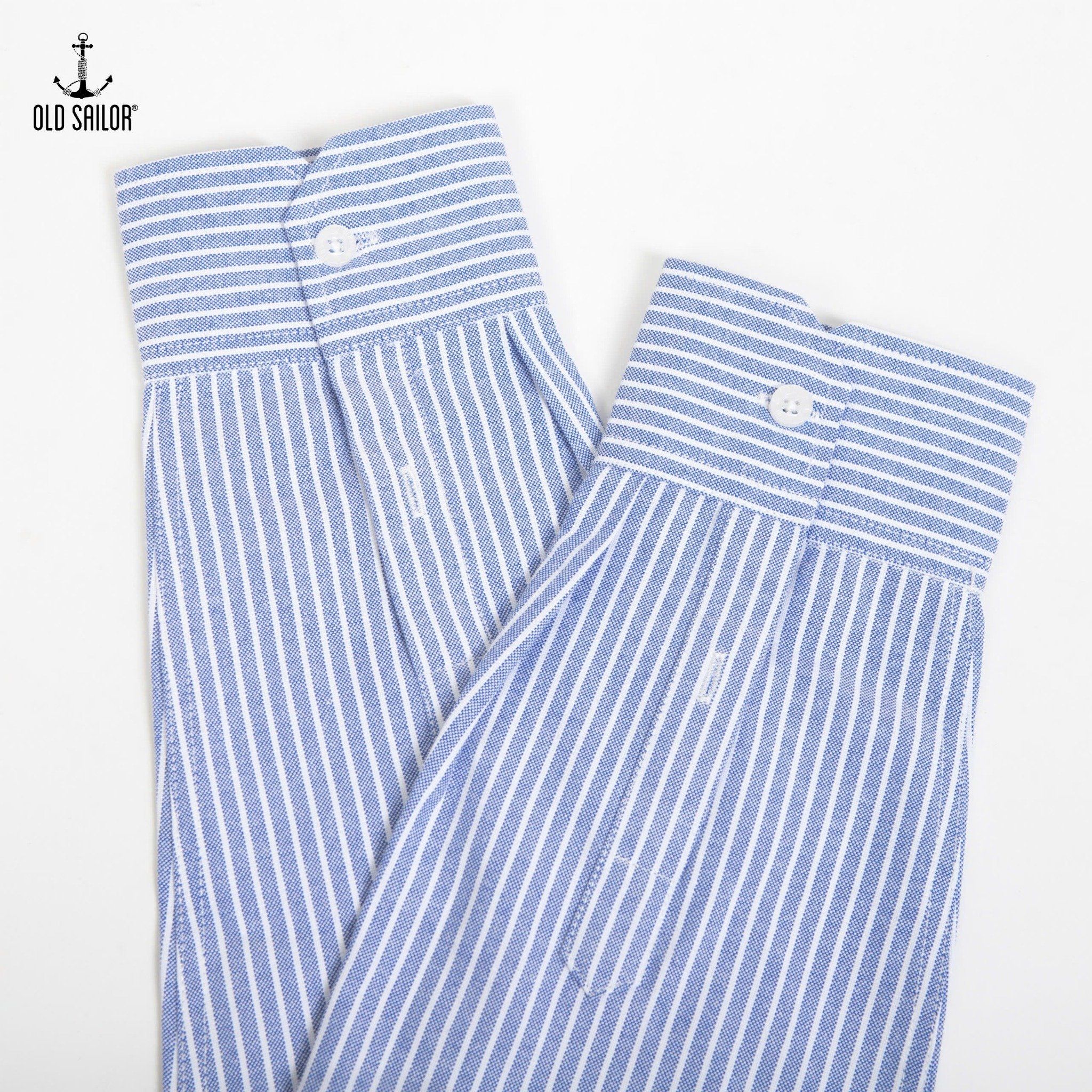  Áo Sơ Mi Tay Dài Oxford Small Stripe Old Sailor - SMSE 88648 - Bigsize up to 5XL 