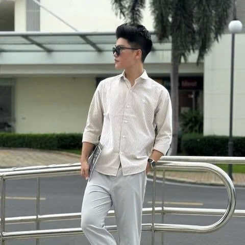  Áo Sơ Mi Tay Dài Oxford Small Stripe Old Sailor - SMBE88648 - Bigsize up to 5XL 