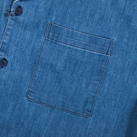  Áo Sơ Mi Cuban Cotton Denim Old Sailor - SMLD88653 - Bigsize Upto 5XL 