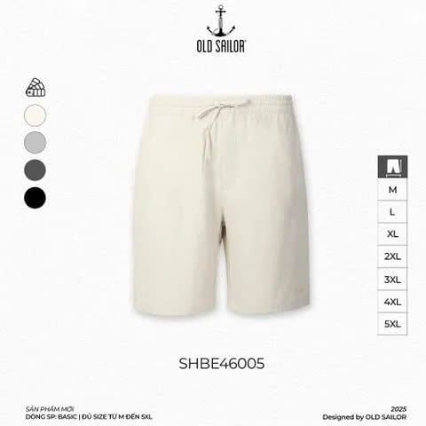  Quần Polymer Easy Short Old Sailor - SHBE46005 - Big Size Upto 5XL - 46005 
