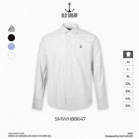  Áo Sơ Mi Tay Dài Form Basic Old Sailor - SMWH 88647 - BigSize Up To 5XL - 88647 